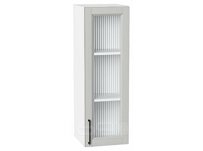 Шкаф верхний с 1-ой остекленной дверцей Сканди Grey Silkwood/Белый 920*300*320