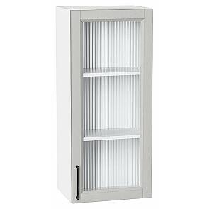 Шкаф верхний с 1-ой остекленной дверцей Сканди Grey Silkwood/Белый 920*400*320