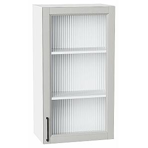 Шкаф верхний с 1-ой остекленной дверцей Сканди Grey Silkwood/Белый 920*500*320