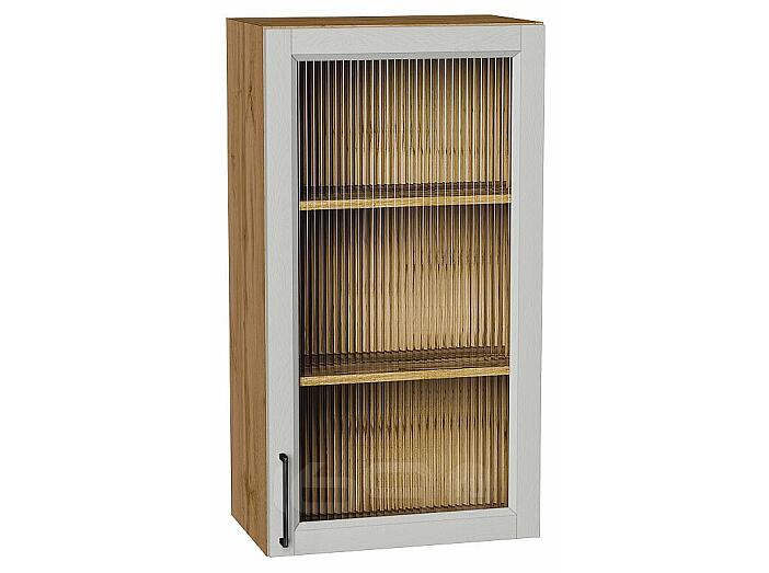 Шкаф верхний с 1-ой остекленной дверцей Сканди Grey Silkwood/Дуб Вотан 920*500*320