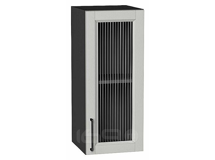 Шкаф верхний с 1-ой остекленной дверцей Сканди Grey Silkwood/Graphite 716*300*320