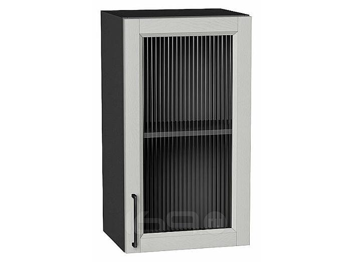 Шкаф верхний с 1-ой остекленной дверцей Сканди Grey Silkwood/Graphite 716*400*320