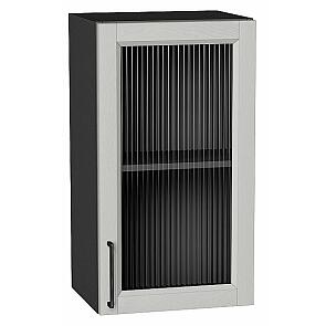 Шкаф верхний с 1-ой остекленной дверцей Сканди Grey Silkwood/Graphite 716*400*320