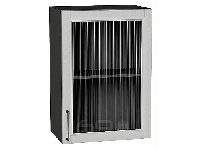 Шкаф верхний с 1-ой остекленной дверцей Сканди Grey Silkwood/Graphite 716*500*320