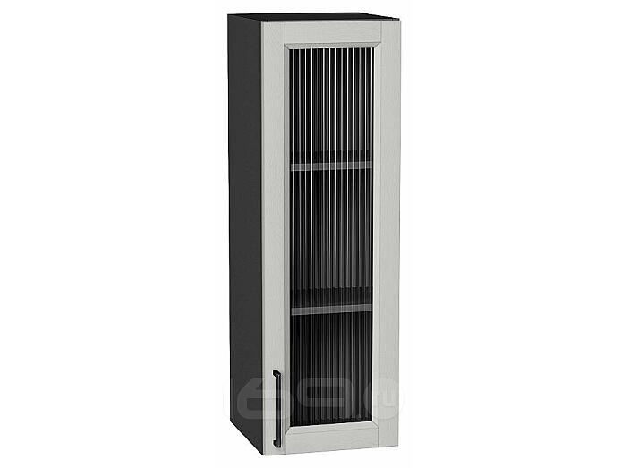 Шкаф верхний с 1-ой остекленной дверцей Сканди Grey Silkwood/Graphite 920*300*320