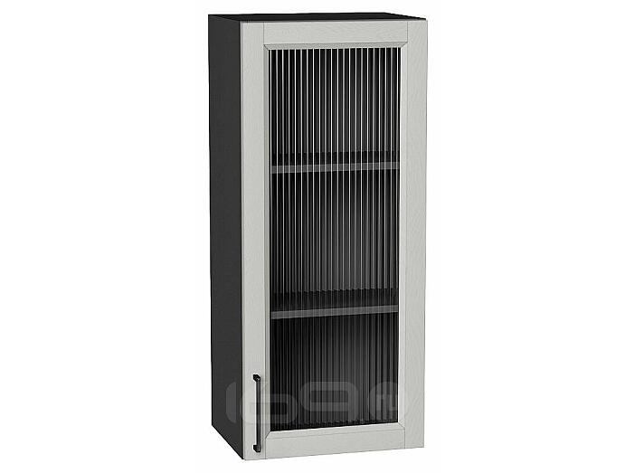 Шкаф верхний с 1-ой остекленной дверцей Сканди Grey Silkwood/Graphite 920*400*320