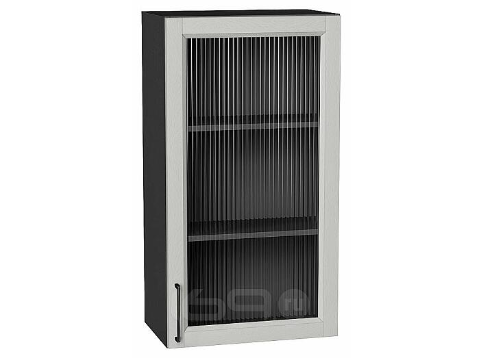 Шкаф верхний с 1-ой остекленной дверцей Сканди Grey Silkwood/Graphite 920*500*320