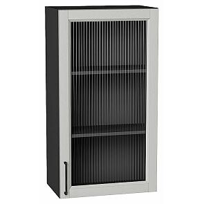 Шкаф верхний с 1-ой остекленной дверцей Сканди Grey Silkwood/Graphite 920*500*320