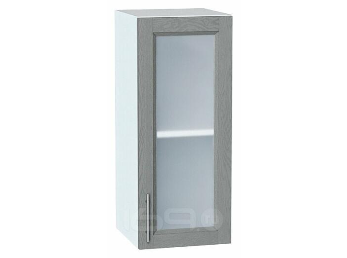 Шкаф верхний с 1-ой остекленной дверцей Сканди Grey Softwood Белый 716*300*320
