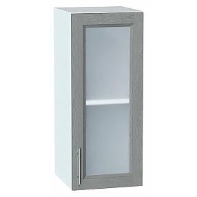 Шкаф верхний с 1-ой остекленной дверцей Сканди Grey Softwood Белый 716*300*320
