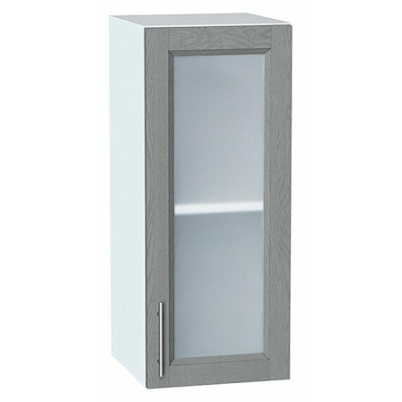 Шкаф верхний с 1-ой остекленной дверцей Сканди Grey Softwood Белый 716*300*320
