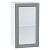 Шкаф верхний с 1-ой остекленной дверцей Сканди Grey Softwood Белый 716*400*320