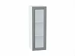 Шкаф верхний с 1-ой остекленной дверцей Сканди Grey Softwood Белый 920*300*320