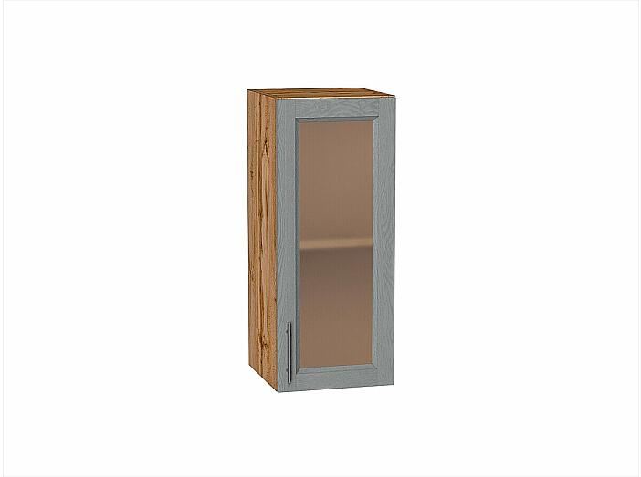 Шкаф верхний с 1-ой остекленной дверцей Сканди Grey Softwood Дуб Вотан 716*300*320