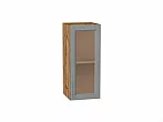 Шкаф верхний с 1-ой остекленной дверцей Сканди Grey Softwood Дуб Вотан 716*300*320