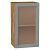 Шкаф верхний с 1-ой остекленной дверцей Сканди Grey Softwood Дуб Вотан 716*400*320