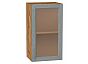 Шкаф верхний с 1-ой остекленной дверцей Сканди Grey Softwood Дуб Вотан 716*400*320