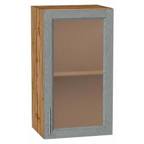 Шкаф верхний с 1-ой остекленной дверцей Сканди Grey Softwood Дуб Вотан 716*400*320