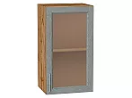 Шкаф верхний с 1-ой остекленной дверцей Сканди Grey Softwood Дуб Вотан 716*400*320