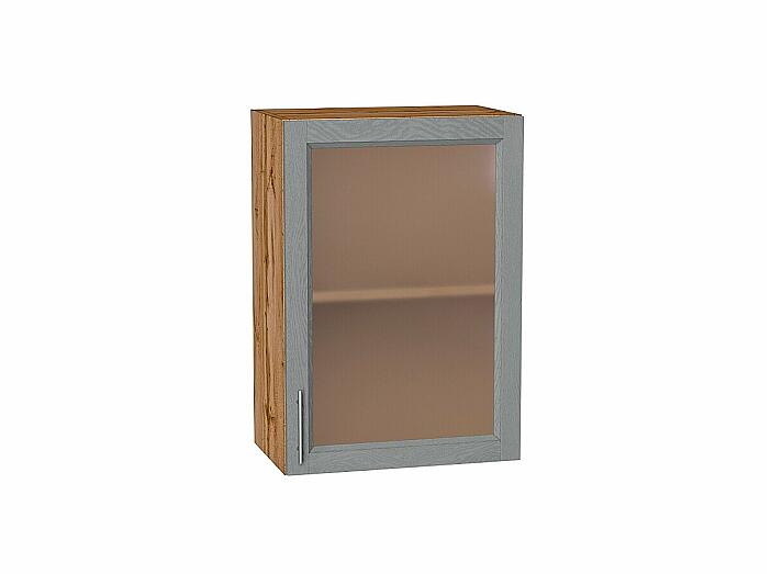 Шкаф верхний с 1-ой остекленной дверцей Сканди Grey Softwood Дуб Вотан 716*500*320