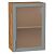 Шкаф верхний с 1-ой остекленной дверцей Сканди Grey Softwood Дуб Вотан 716*500*320