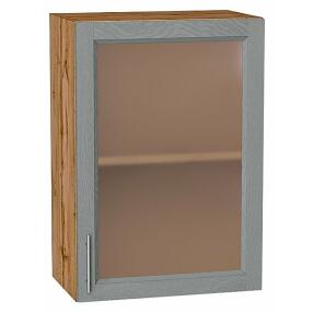 Шкаф верхний с 1-ой остекленной дверцей Сканди Grey Softwood Дуб Вотан 716*500*320
