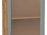 Шкаф верхний с 1-ой остекленной дверцей Сканди Grey Softwood Дуб Вотан 716*500*320