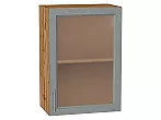 Шкаф верхний с 1-ой остекленной дверцей Сканди Grey Softwood Дуб Вотан 716*500*320