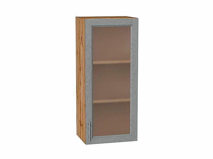 Шкаф верхний с 1-ой остекленной дверцей Сканди Grey Softwood Дуб Вотан 920*400*320