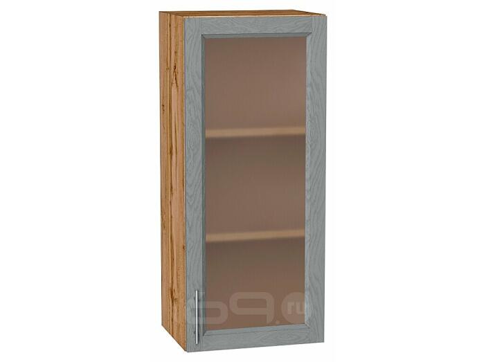 Шкаф верхний с 1-ой остекленной дверцей Сканди Grey Softwood Дуб Вотан 920*400*320