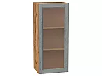 Шкаф верхний с 1-ой остекленной дверцей Сканди Grey Softwood Дуб Вотан 920*400*320