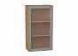 Шкаф верхний с 1-ой остекленной дверцей Сканди Grey Softwood Дуб Вотан 920*500*320
