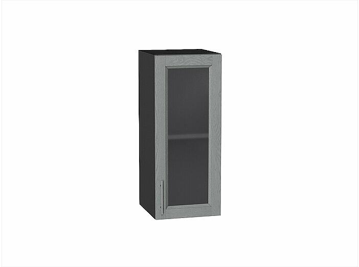 Шкаф верхний с 1-ой остекленной дверцей Сканди Grey Softwood Graphite 716*300*320