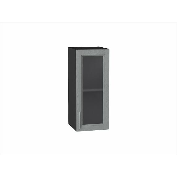 Шкаф верхний с 1-ой остекленной дверцей Сканди Grey Softwood Graphite 716*300*320