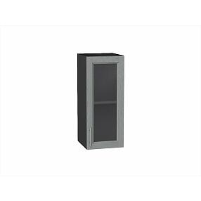 Шкаф верхний с 1-ой остекленной дверцей Сканди Grey Softwood Graphite 716*300*320