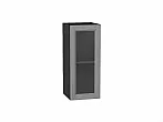Шкаф верхний с 1-ой остекленной дверцей Сканди Grey Softwood Graphite 716*300*320