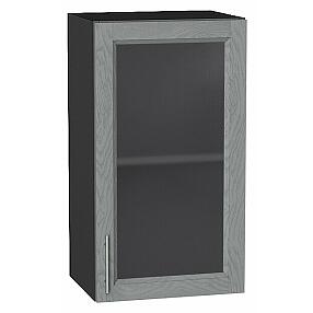 Шкаф верхний с 1-ой остекленной дверцей Сканди Grey Softwood Graphite 716*400*320