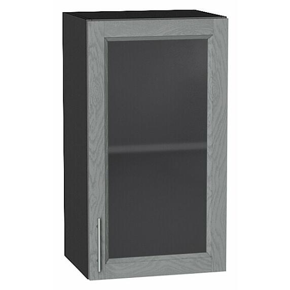 Шкаф верхний с 1-ой остекленной дверцей Сканди Grey Softwood Graphite 716*400*320