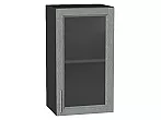 Шкаф верхний с 1-ой остекленной дверцей Сканди Grey Softwood Graphite 716*400*320