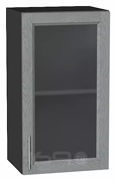 Шкаф верхний с 1-ой остекленной дверцей Сканди Grey Softwood Graphite 716*400*320