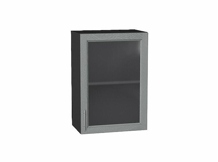 Шкаф верхний с 1-ой остекленной дверцей Сканди Grey Softwood Graphite 716*500*320