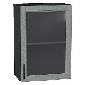 Шкаф верхний с 1-ой остекленной дверцей Сканди Grey Softwood Graphite 716*500*320
