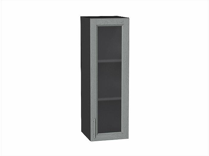 Шкаф верхний с 1-ой остекленной дверцей Сканди Grey Softwood Graphite 920*300*320