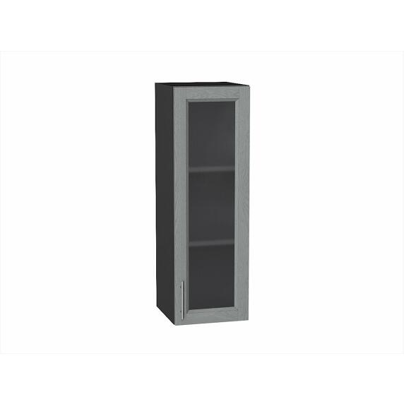 Шкаф верхний с 1-ой остекленной дверцей Сканди Grey Softwood Graphite 920*300*320