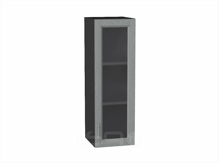 Шкаф верхний с 1-ой остекленной дверцей Сканди Grey Softwood Graphite 920*300*320