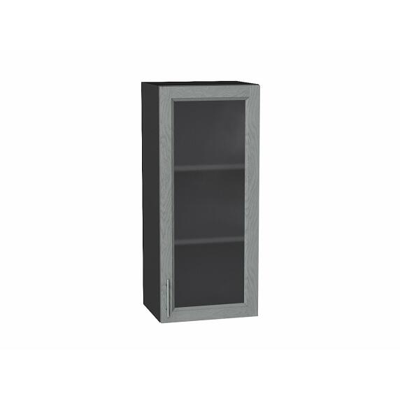 Шкаф верхний с 1-ой остекленной дверцей Сканди Grey Softwood Graphite 920*400*320