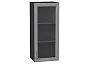 Шкаф верхний с 1-ой остекленной дверцей Сканди Grey Softwood Graphite 920*400*320
