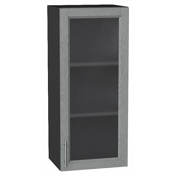 Шкаф верхний с 1-ой остекленной дверцей Сканди Grey Softwood Graphite 920*400*320