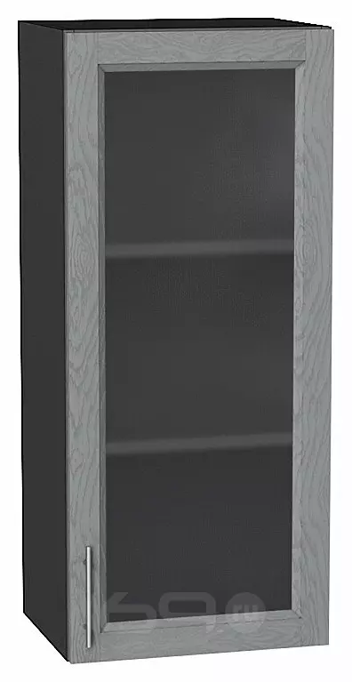 Шкаф верхний с 1-ой остекленной дверцей Сканди Grey Softwood Graphite 920*400*320