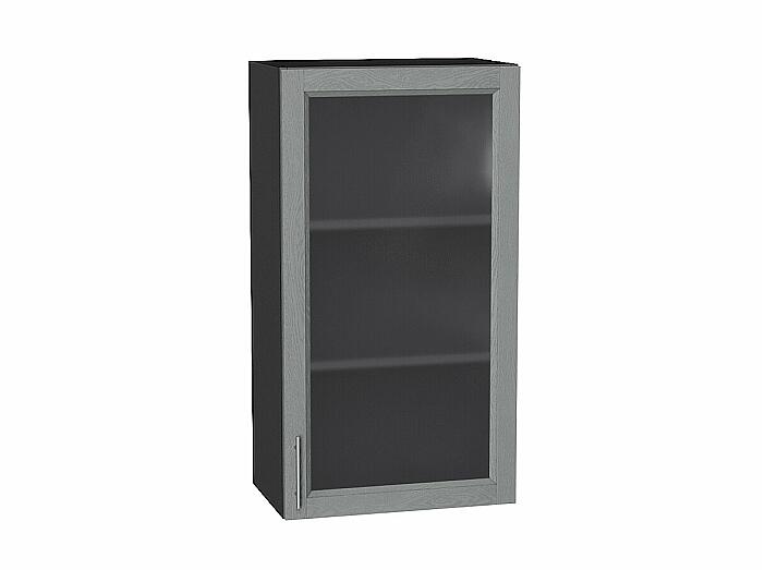 Шкаф верхний с 1-ой остекленной дверцей Сканди Grey Softwood Graphite 920*500*320